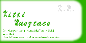 kitti musztacs business card